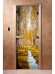 Дверь стеклянная DoorWood с фотопечатью «Золотая осень»