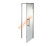 Дверь стеклянная Grandis GS 8х20-М1-S-Si коробка алюминий Silver, ручка Абаш