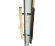 Дверь стеклянная Grandis GS 8х20-М-S-BR коробка алюминий Brasch, ручка Абаш