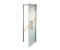 Дверь стеклянная Grandis GS 8х21-М-S-Si коробка алюминий Silver, ручка Абаш