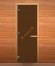 Дверь стеклянная «бронза матовая» коробка 1800х800 мм, осина
