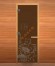 Дверь стеклянная «бронза Мишка» коробка 1900х700 мм, осина