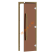 Дверь стеклянная Sawo «бронза» 741-3SGD-1 7/19 коробка кедр без порога