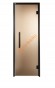 Дверь стеклянная Grandis GS 7х19-BM-S-Bl коробка алюминий Diamond Black, ручка Термоабаш