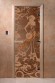 Дверь стеклянная DoorWood «Девушка в цветах бронза», 1700х700 мм