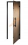 Дверь стеклянная Grandis GS 7х21-BM-S-Bl коробка алюминий Diamond Black, ручка Термоабаш