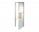 Дверь стеклянная Grandis GS 7х19-М1-S-Si коробка алюминий Silver, ручка Абаш