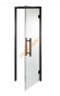 Дверь стеклянная Grandis GS 7х19-M1-S-Bl коробка алюминий Diamond Black, ручка Термоабаш
